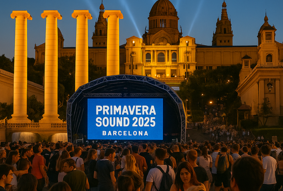 Фестиваль Primavera Sound 2025 перед Национальным музеем Каталонии